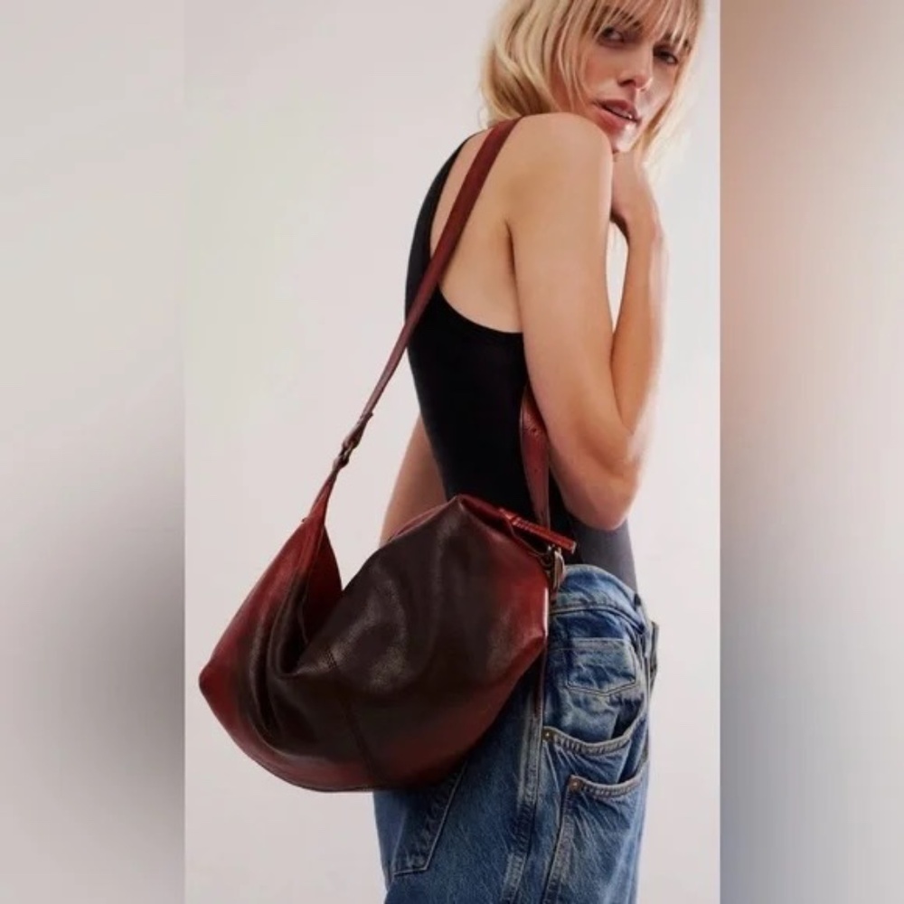 Free People Rumble Leather Sling Bag in Dark Roast - Picture 3 of 10